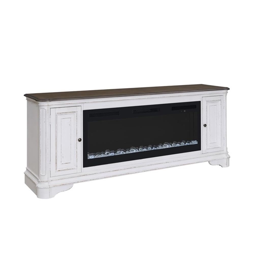 82 Inch Fireplace TV Console with Adjustable Shelves S799