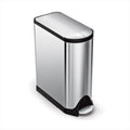 45 Liter Brushed Stainless Steel Step Trash Can G249