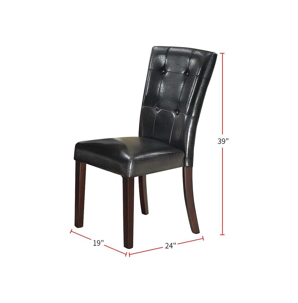 Black Faux Leather Dining Chairs Set of 2 S904836