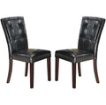 Black Faux Leather Dining Chairs Set of 2 S904836