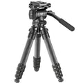 Carbon Fiber Desktop Mini Tripod with Video Fluid Head H378113