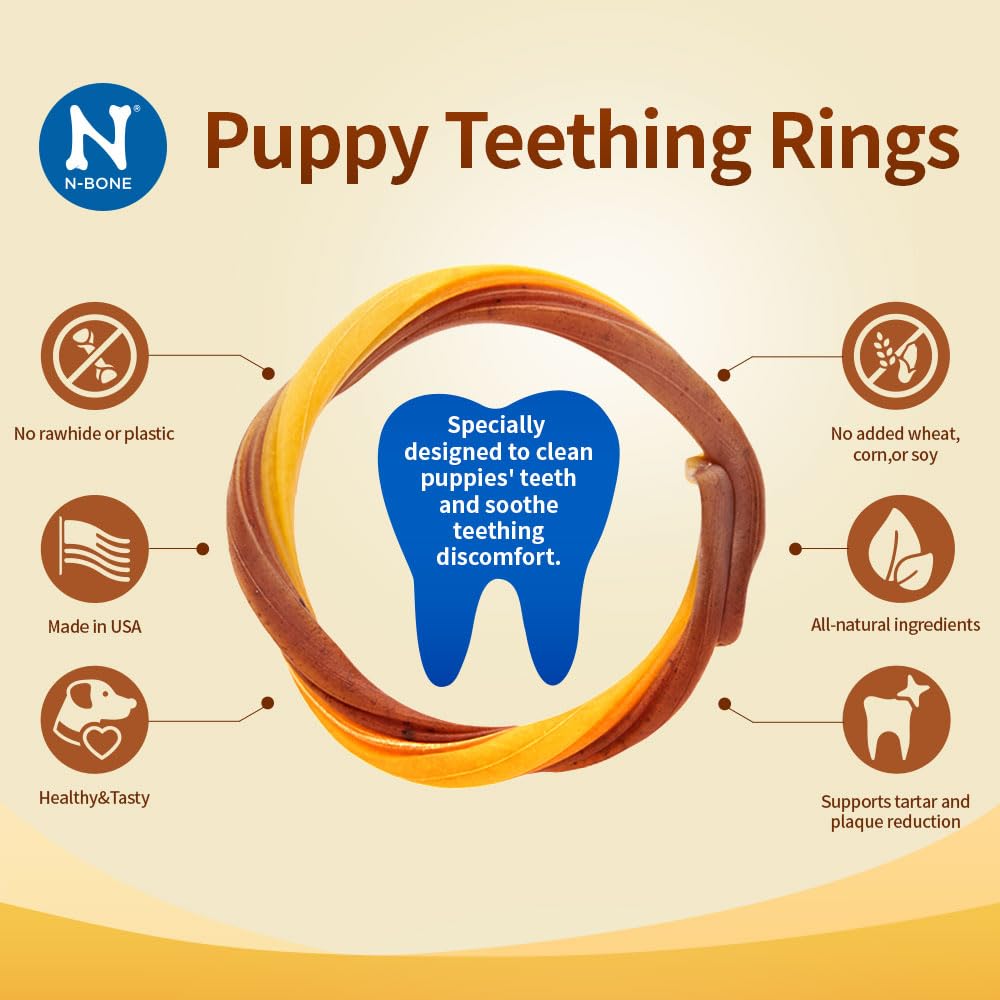Chicken Flavor 6 Rings Puppy Teething Chews P52988