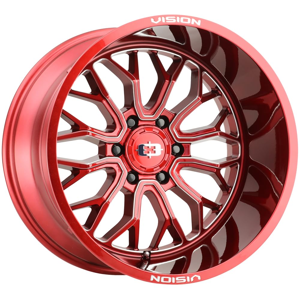 20x9 5x5.5" +12mm Red/Milled Wheel Rim N747