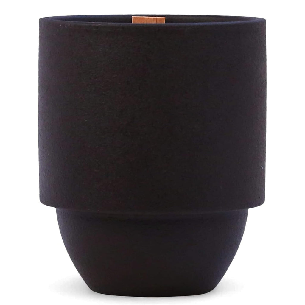 Scented Soy Candle in Reusable Ceramic Jar with Wood Wick, 11 oz T5410