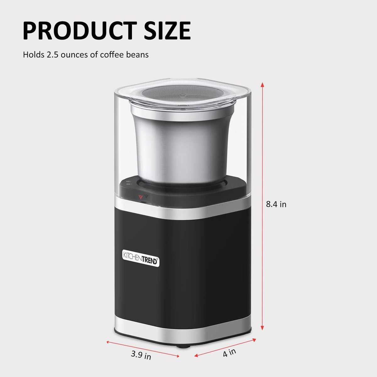Electric Coffee Bean Grinder with Removable Stainless Steel Bowl L7124