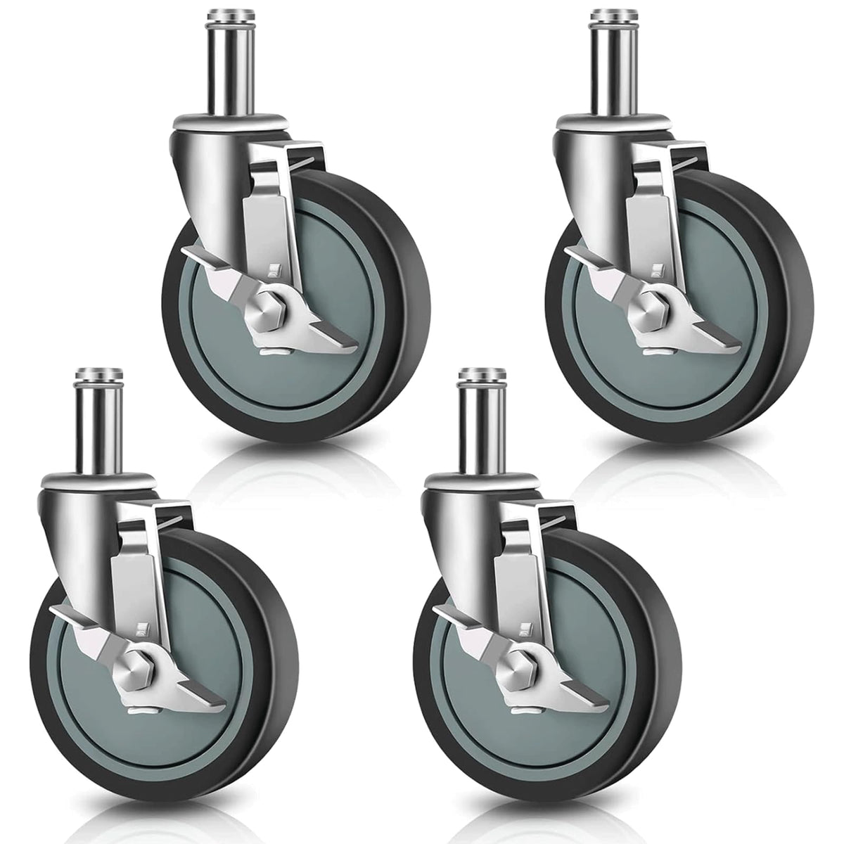 4 inches Casters for Wire Shelving Racks, Set of 4 P5265