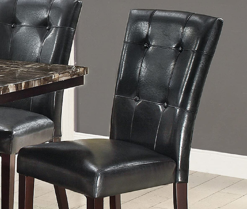 Black Faux Leather Dining Chairs Set of 2 S904836