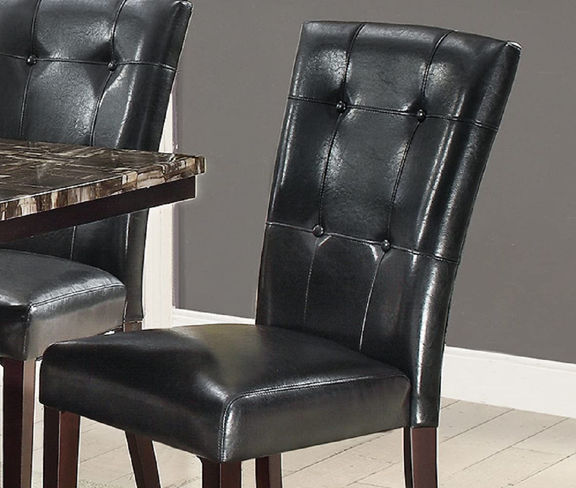 Black Faux Leather Dining Chairs Set of 2 S904836