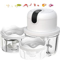 White 3 Cup USB Rechargeable Portable Electric Garlic Crusher J493