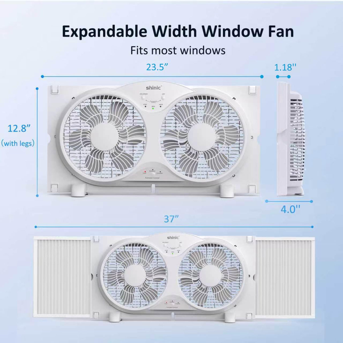 9" Twin Window Fan with Remote N3397