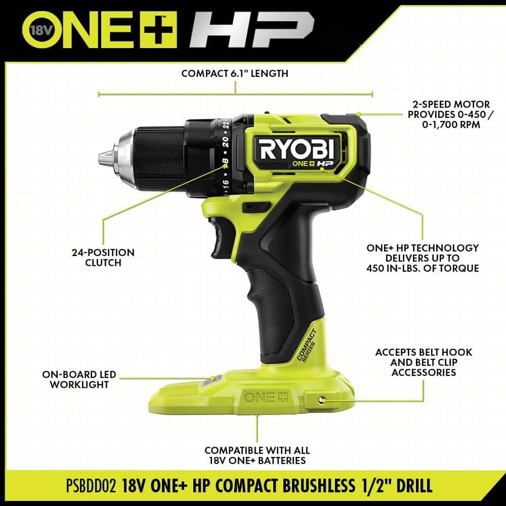 18V Brushless Cordless Compact 2-Tool Combo Kit with Drill/Driver G139999