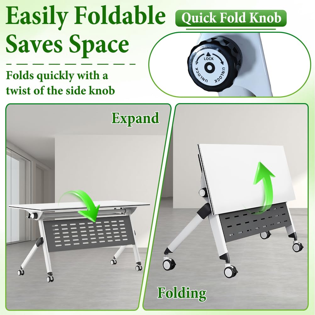 Portable Resin Flip Training Table 55x24x30 Inch F58646