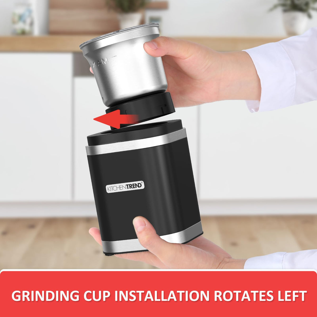 Electric Coffee Bean Grinder with Removable Stainless Steel Bowl L7124