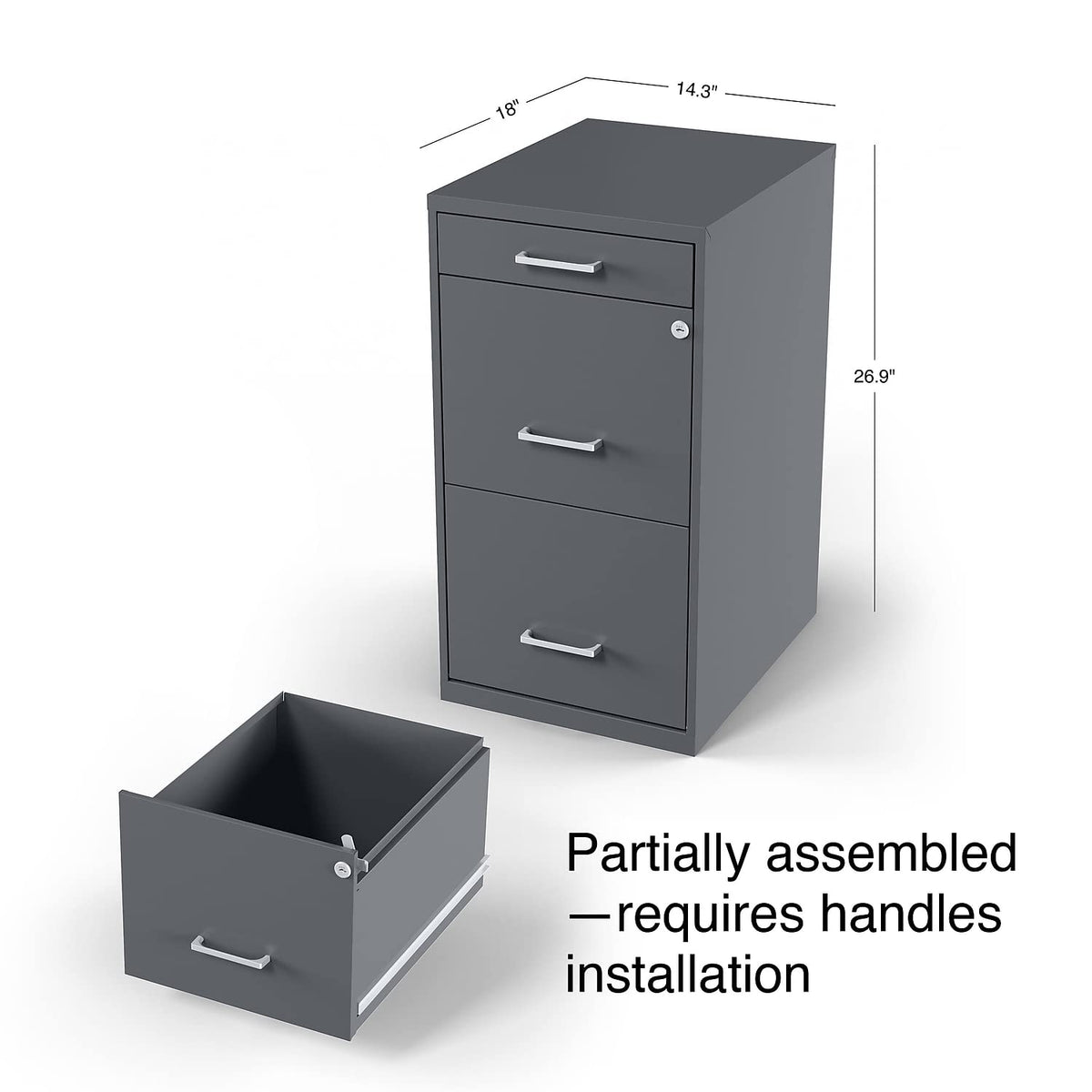 3 Drawer Letter Size Lockable File Cabinet D29701