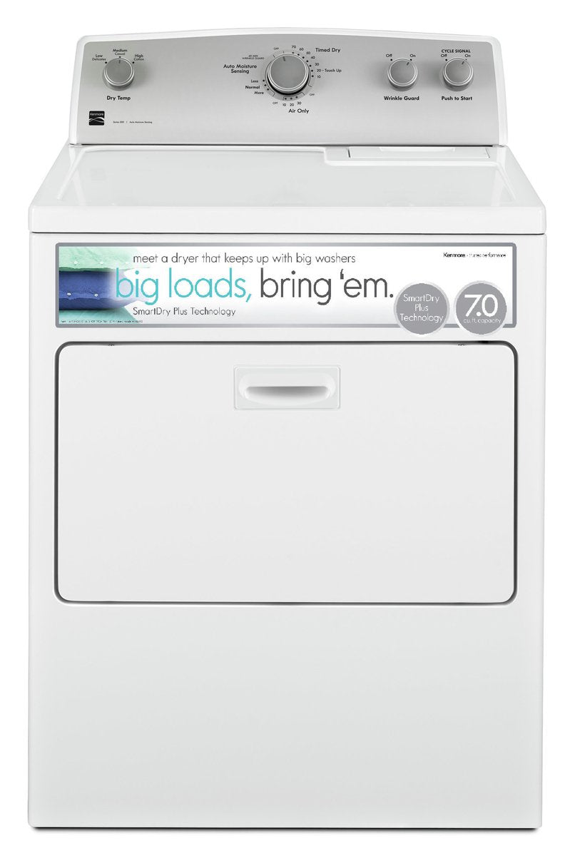 29" Front Load Electric Dryer 7.0 Cubic Feet White B62986