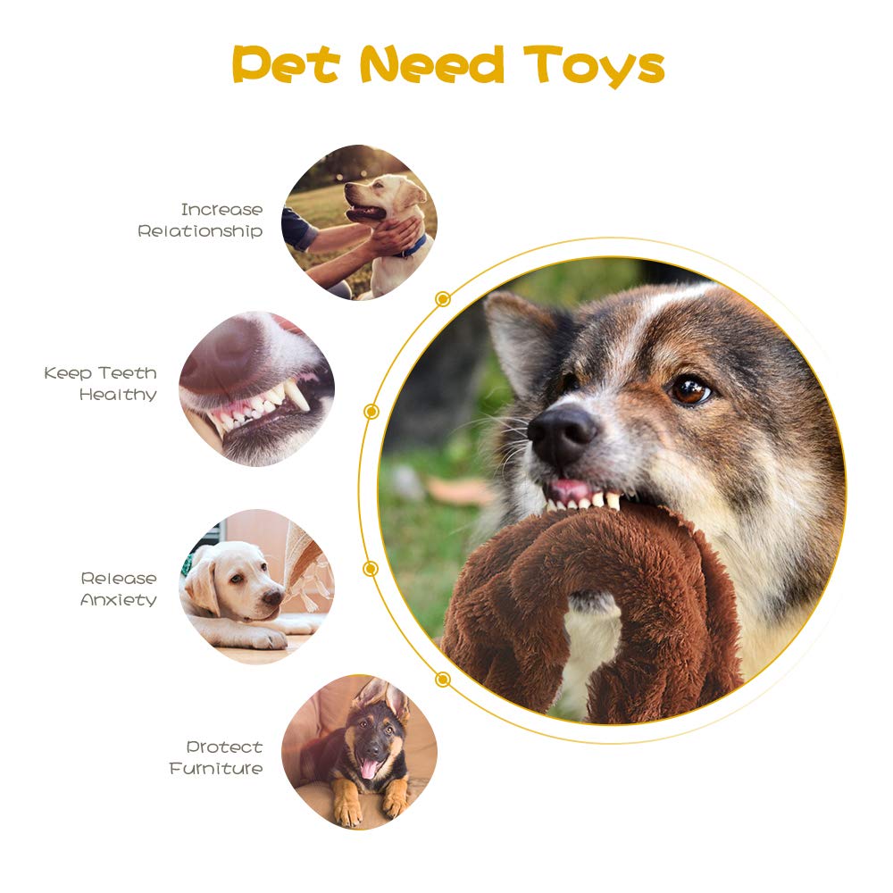 Dog Squeaky Chew Toys No Stuffing Soft Plush M681127