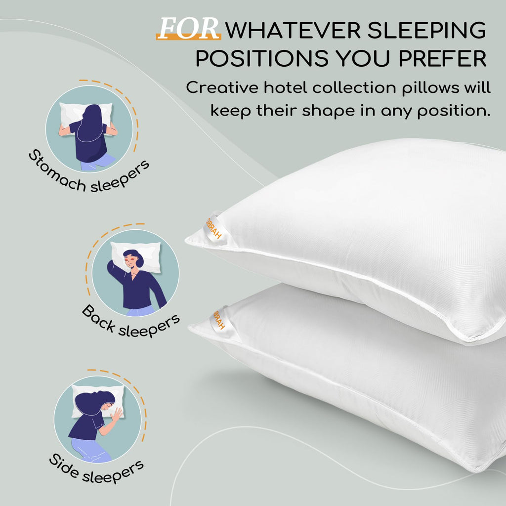 Standard Size Set of 2 Down Alternative Pillows P68332