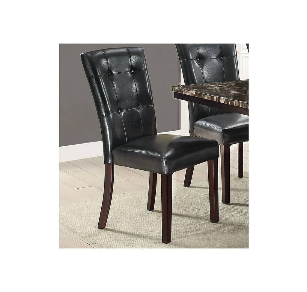 Black Faux Leather Dining Chairs Set of 2 S904836