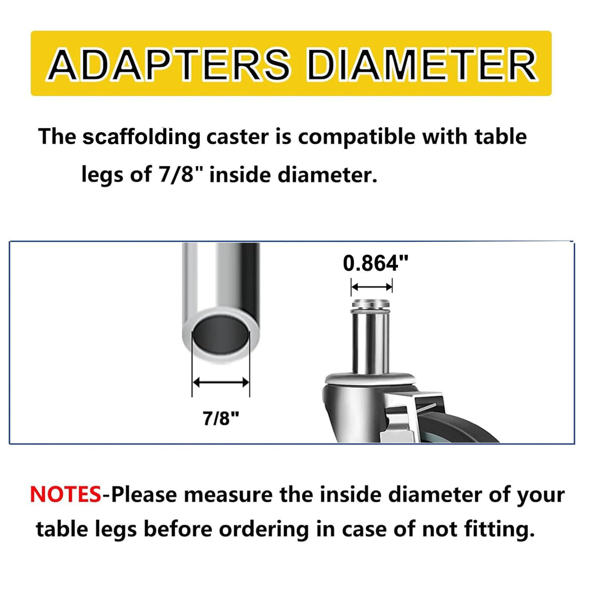 4 inches Casters for Wire Shelving Racks, Set of 4 P5265