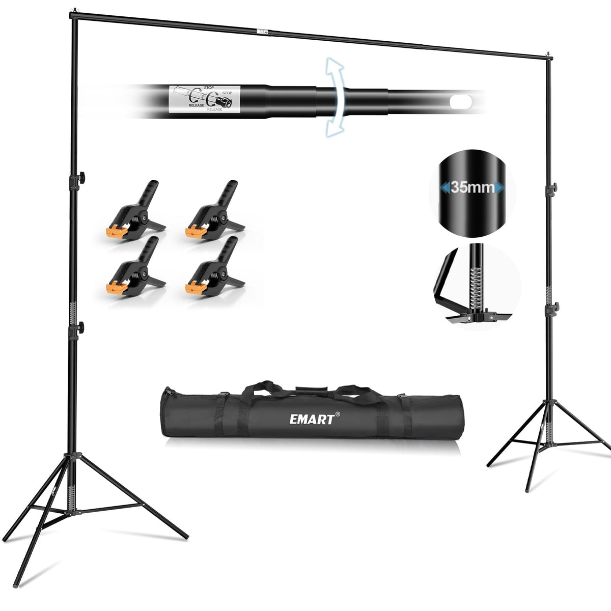 10x10Ft Heavy Duty Adjustable Backdrop Stand C578