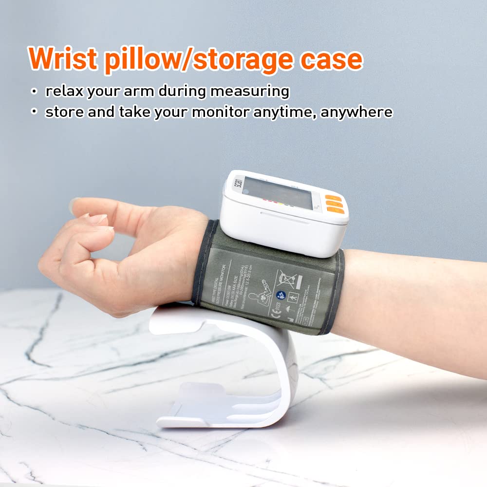 Wrist Blood Pressure Cuff with Adjustable Cuff and LCD Display B437554