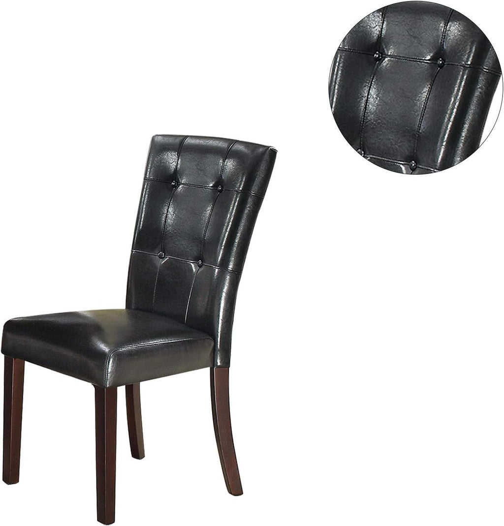 Black Faux Leather Dining Chairs Set of 2 S904836