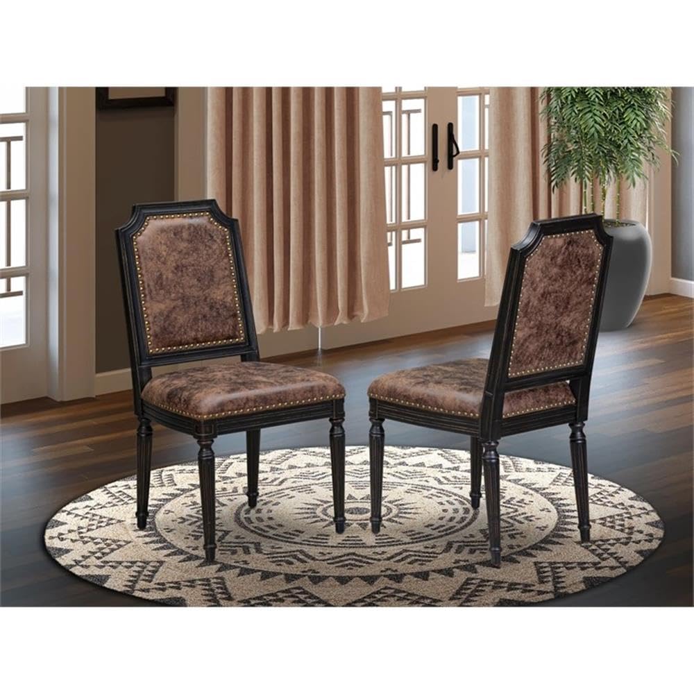 Set of 2 Acacia Wood Dining Chairs E848808