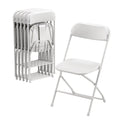 6 Pack White Plastic Folding Chair with Steel Frame I20779