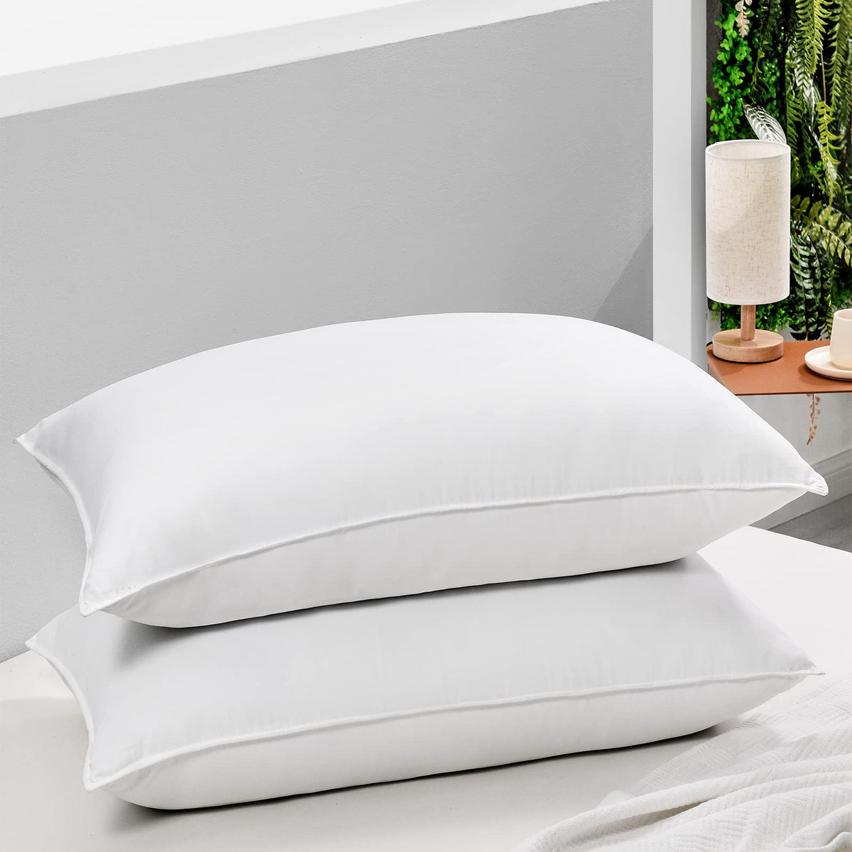 Standard Size Set of 2 Down Alternative Pillows P68332