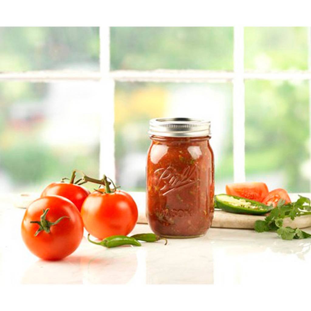 12 Regular Mouth Glass Mason Jars with Lid and Band U1810