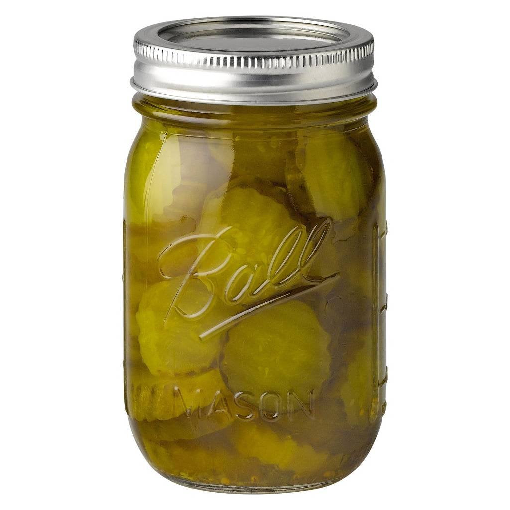 12 Regular Mouth Glass Mason Jars with Lid and Band U1810
