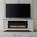 82 Inch Fireplace TV Console with Adjustable Shelves S799