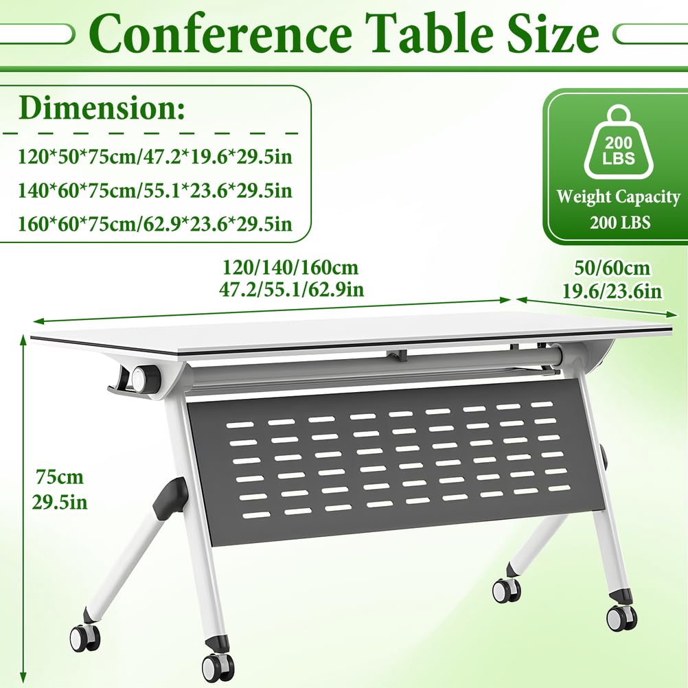 Portable Resin Flip Training Table 55x24x30 Inch F58646