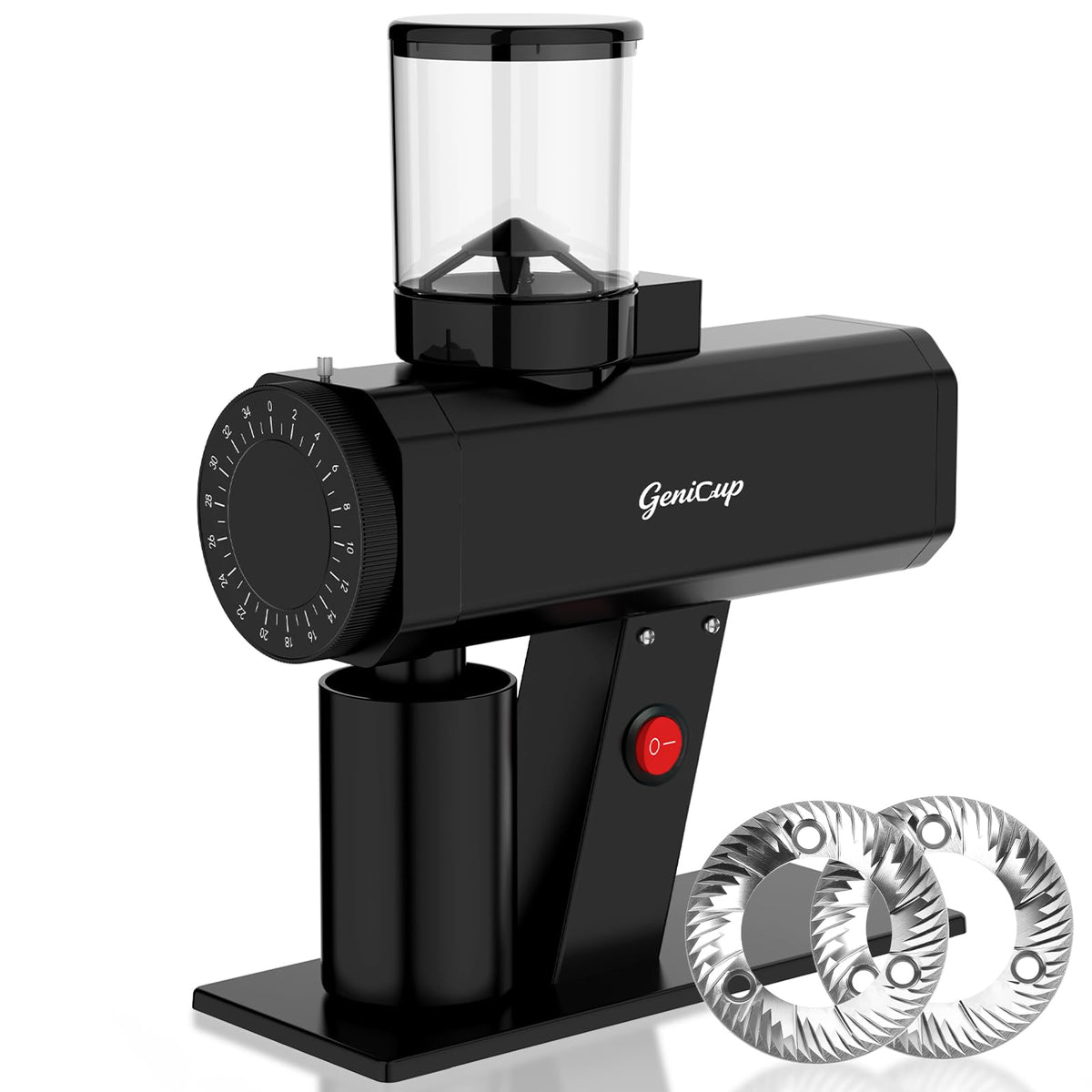 64mm Flat Burr Coffee Grinder with 35 Grind Settings V60415