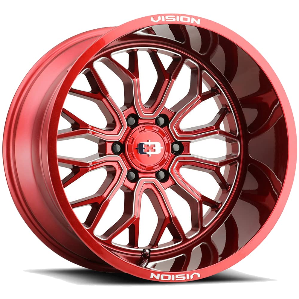 20x9 5x5.5" +12mm Red/Milled Wheel Rim N747