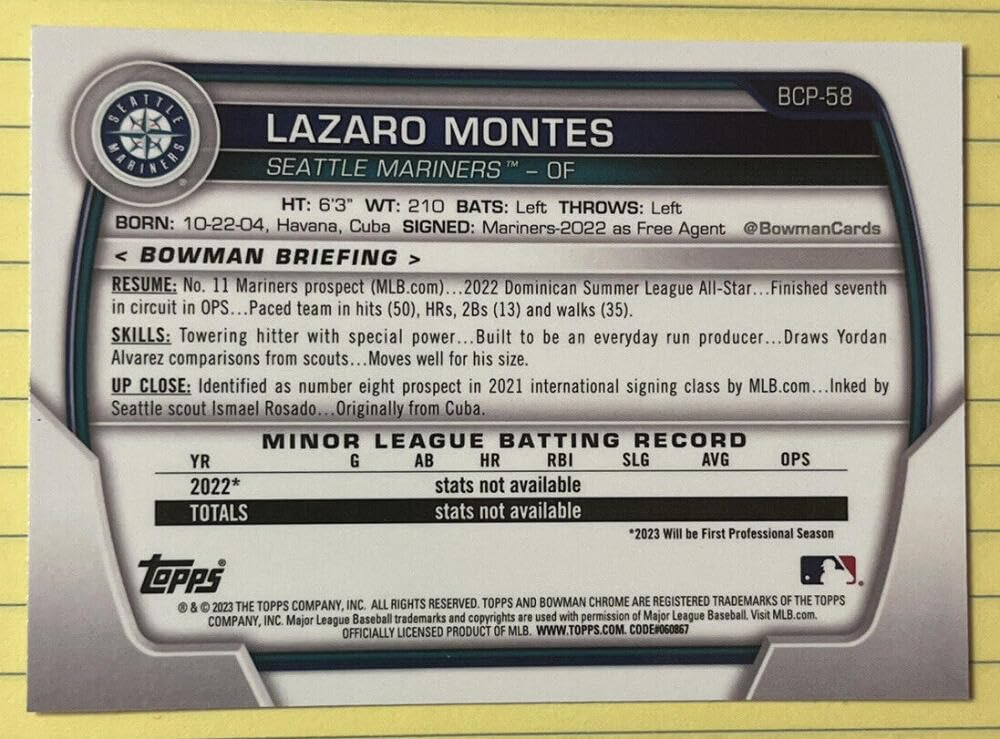 Baseball Card D245127