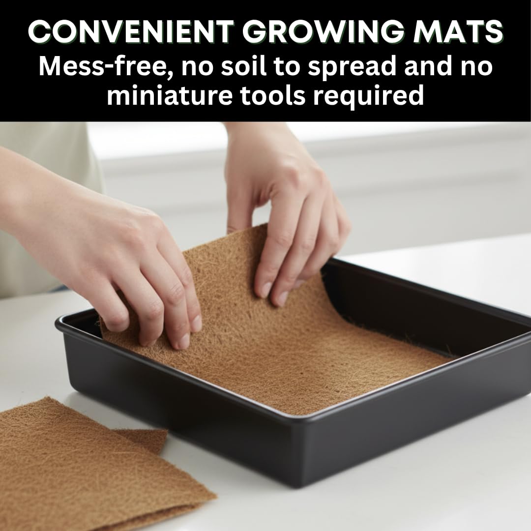 Cat Grass Growing Kit Organic Seed Jute Grow Mats 10 x 10 Grow Container G91623