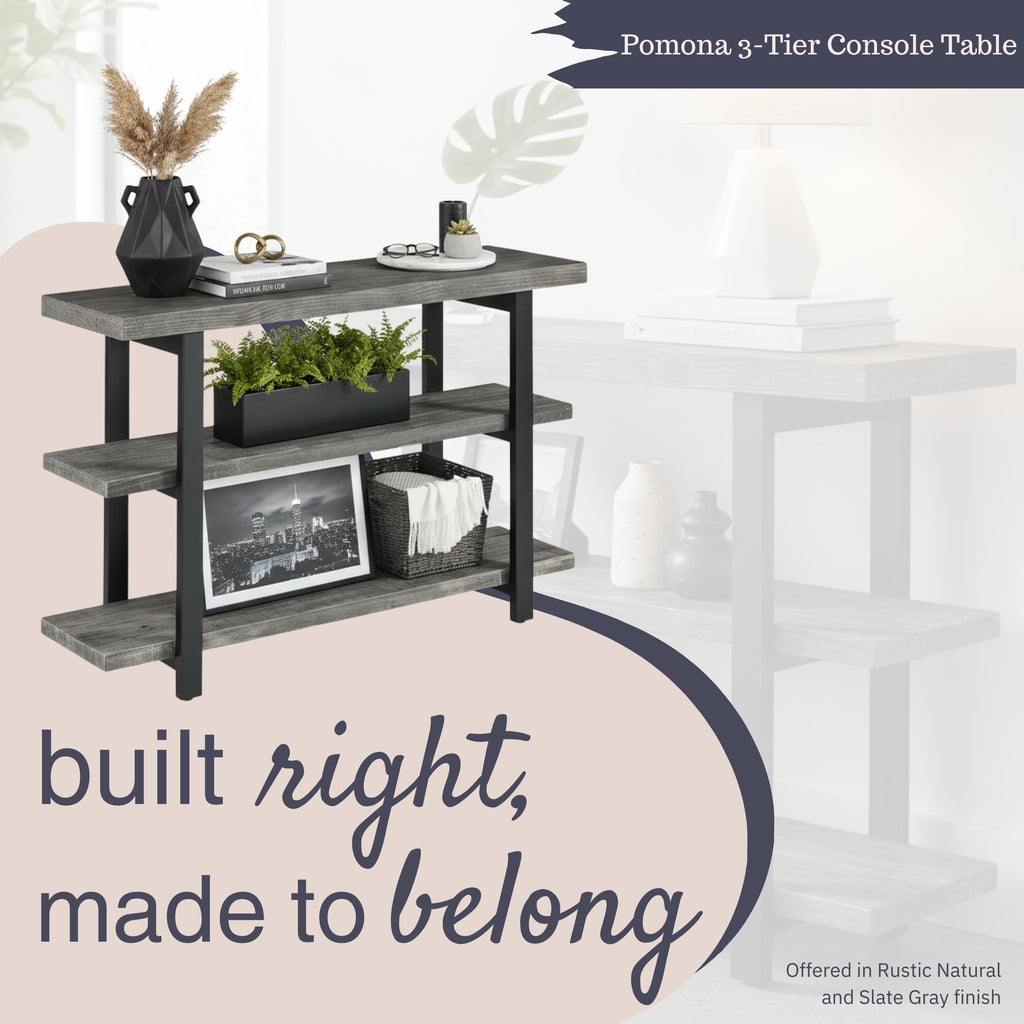 Solid Wood Media Console Table H698