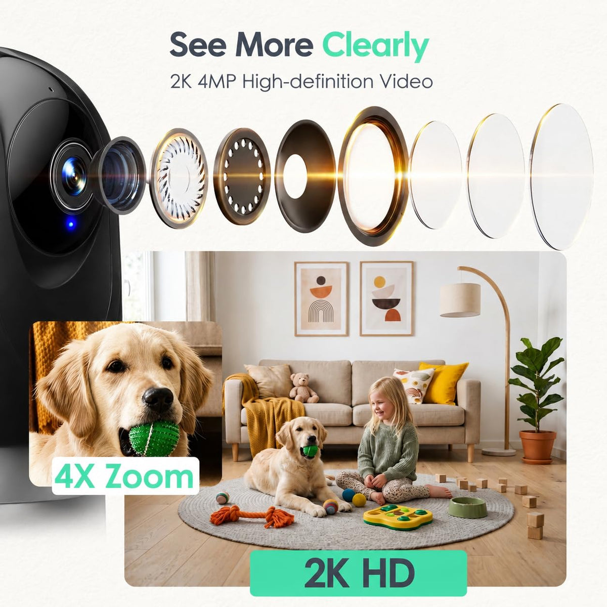 2K Indoor Camera with Motion Tracking G1602