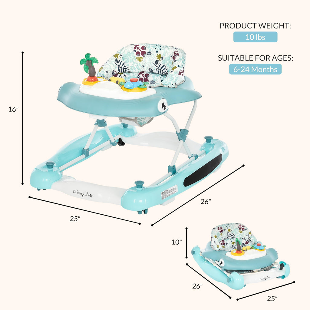 2-in-1 Foldable Baby Walker with Adjustable Height W991488