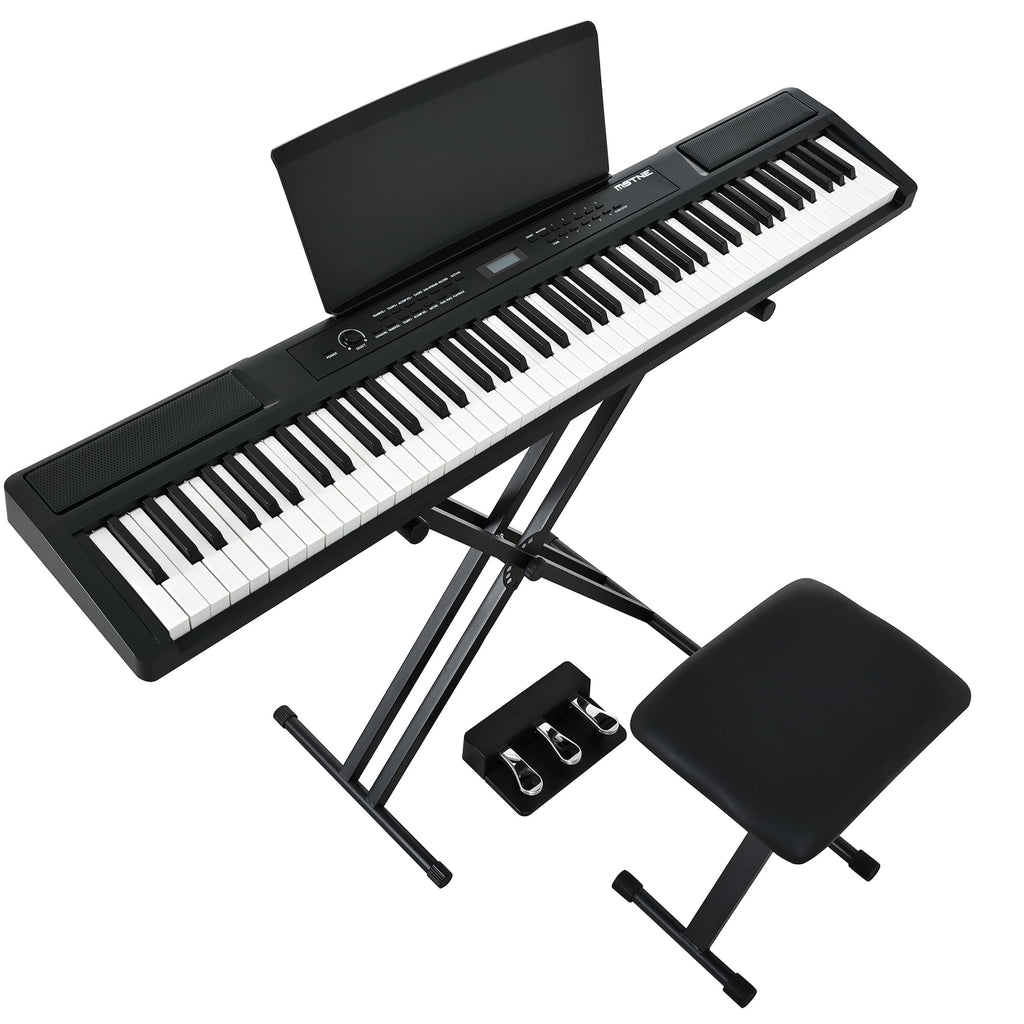88 Key Weighted Digital Piano with Bench and 3 Pedal Unit S6529