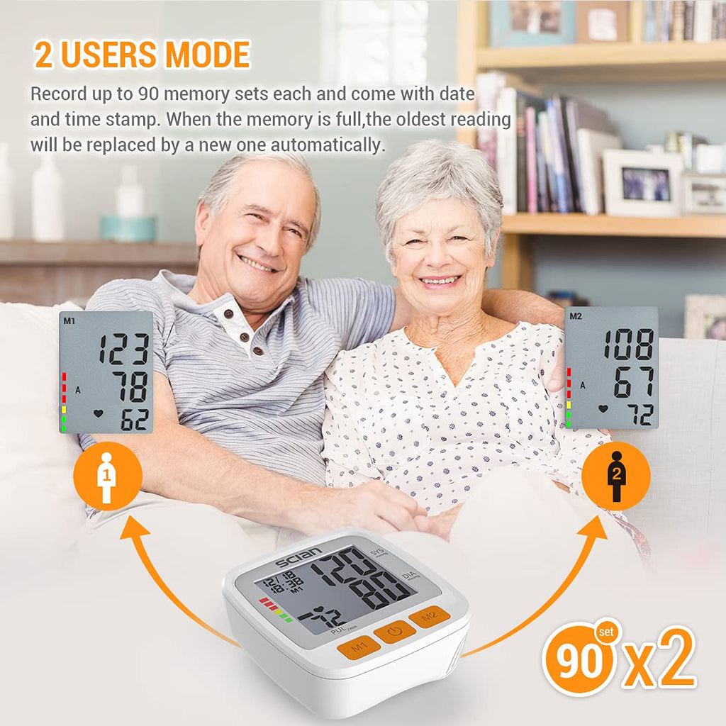Wrist Blood Pressure Cuff with Adjustable Cuff and LCD Display B437554