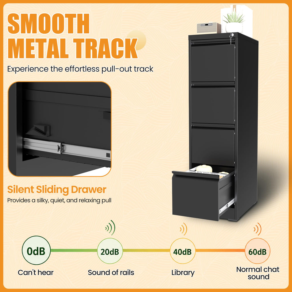 4 Drawer Lockable Metal File Cabinet Y8047