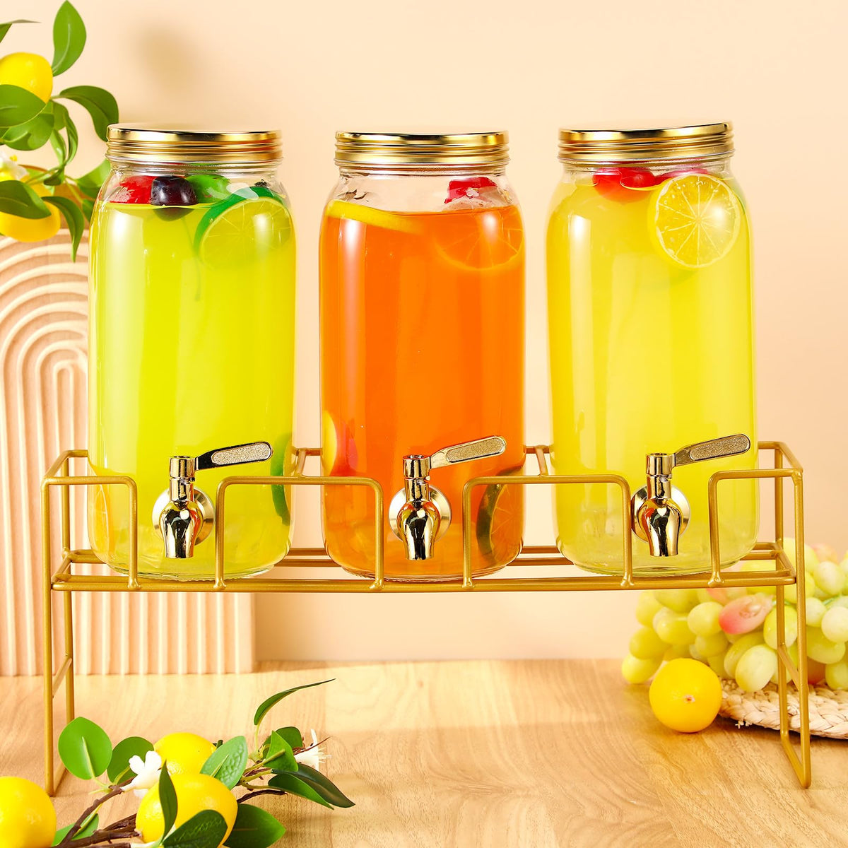 80 oz Glass Beverage Dispenser with Stand V51456