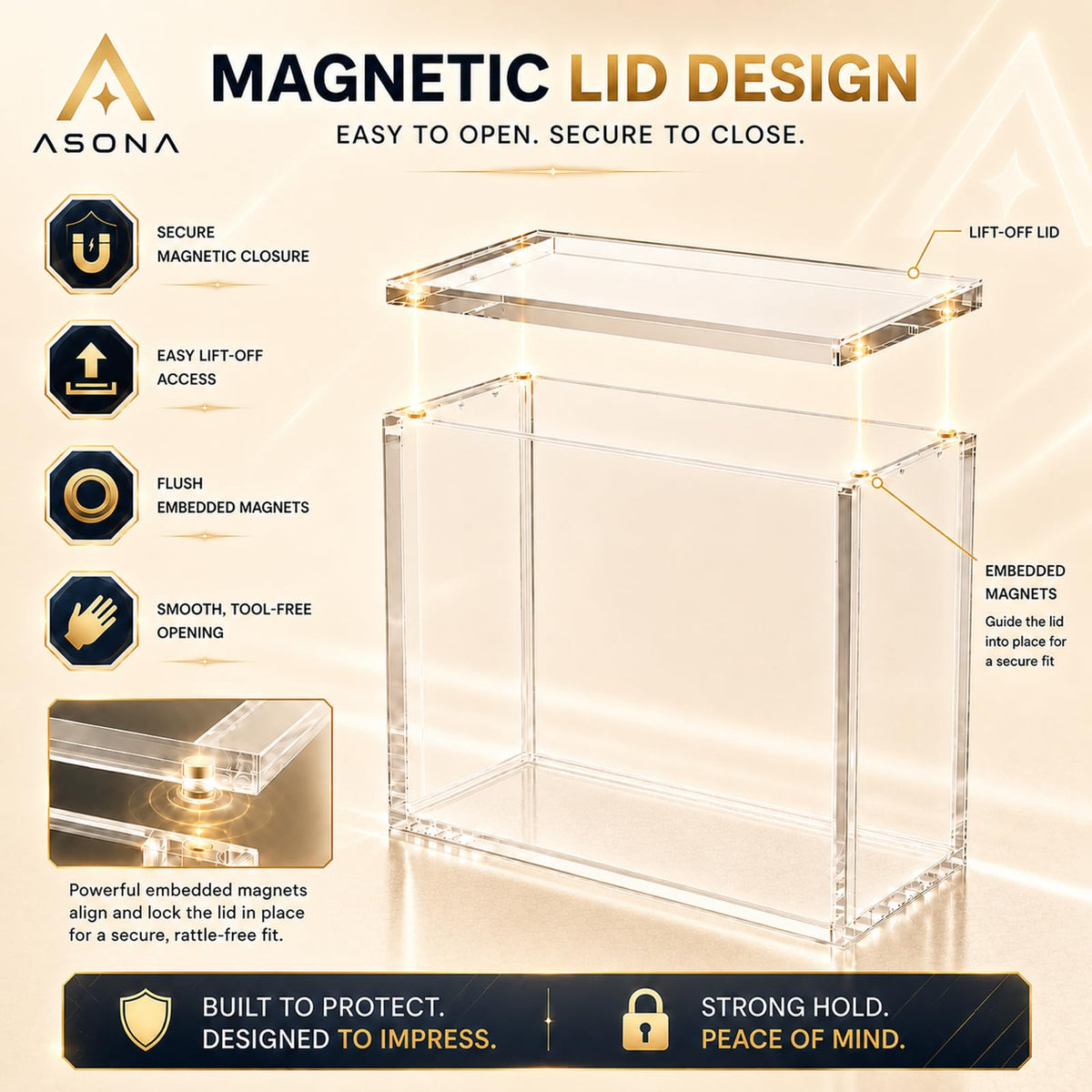 Clear Magnetic Acrylic Case 2-Pack N650310