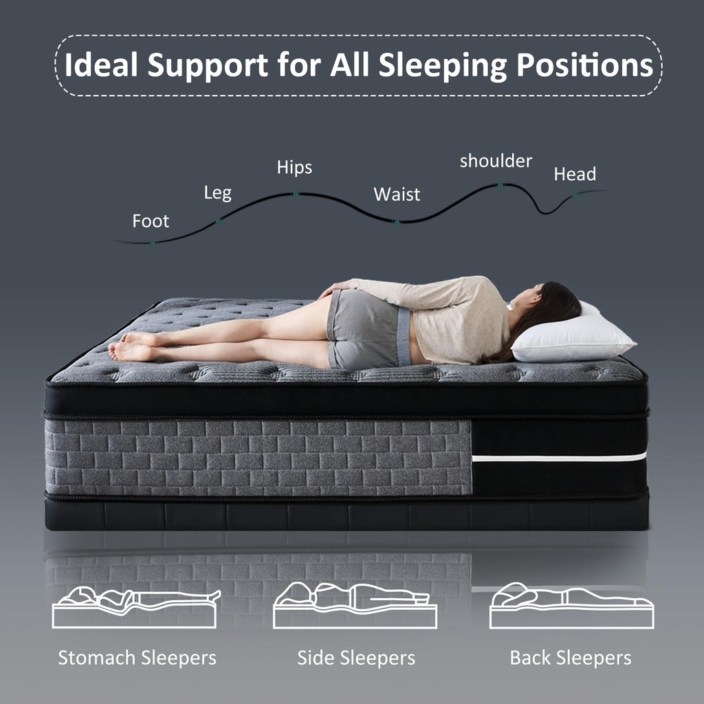 12 Inch Medium Firm Hybrid Full Mattress T8916