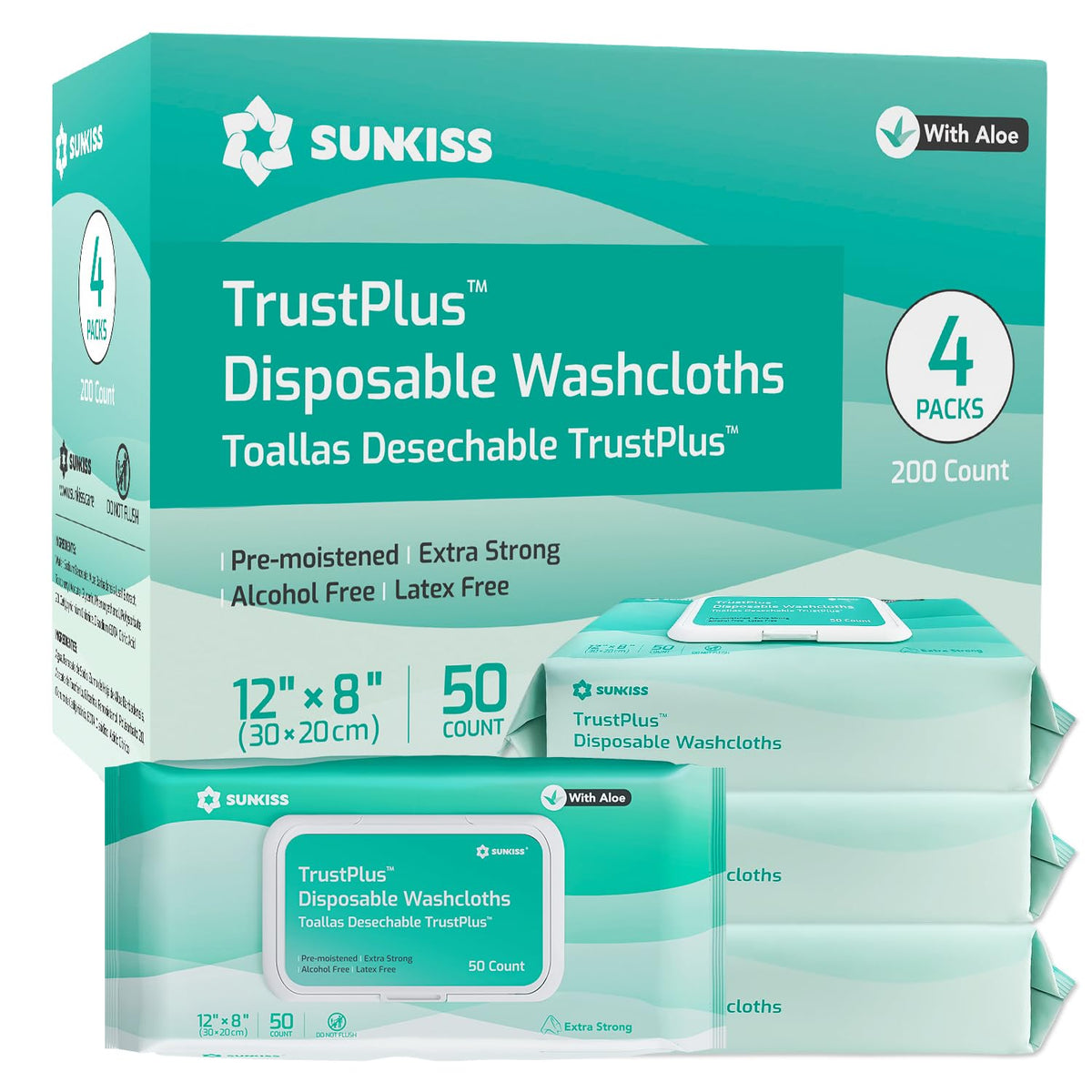 Adult Diapers XSmall 15 Count & Wet Wipes 8" x 12" 200 Count Bundle A26843