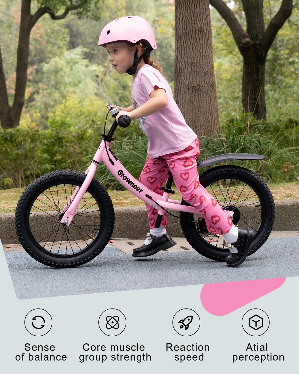16" Pink Kids Balance Bike H7291