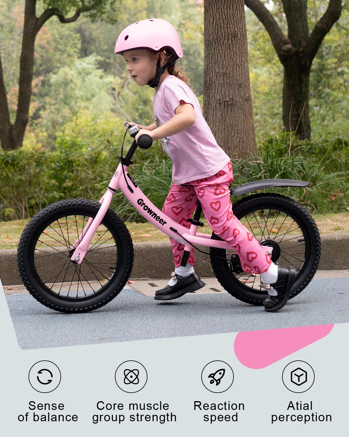 16" Pink Kids Balance Bike H7291