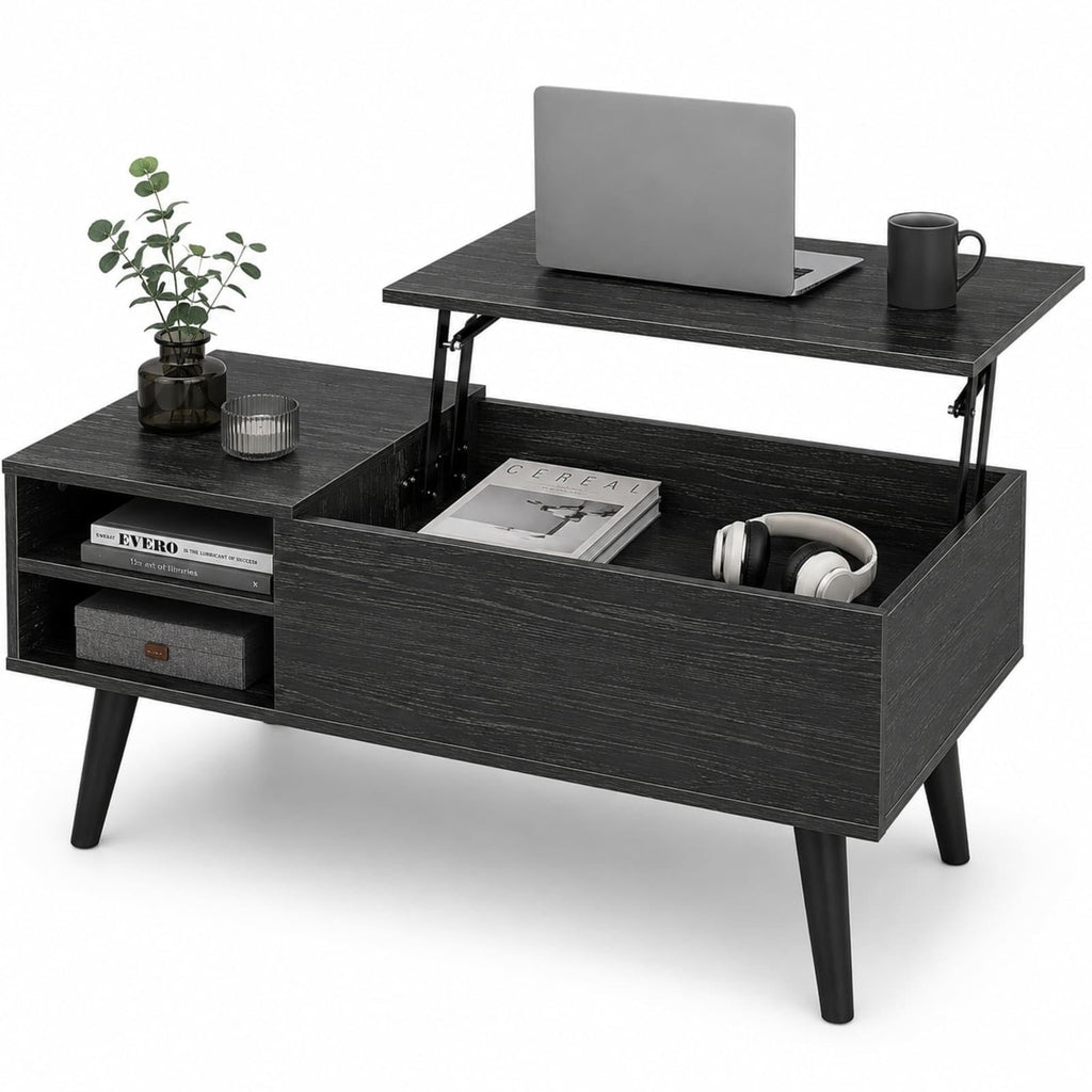 Lift Top Coffee Table with Hidden Storage, Black G881536